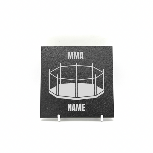 Personalised Gift: Slate Coaster, MMA, Mixed Martial Arts, UFC, Design & Any Name