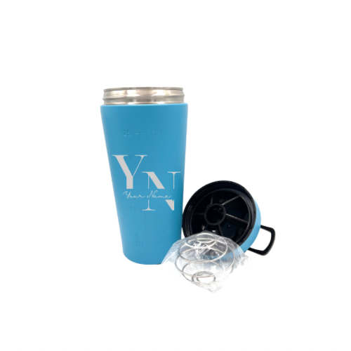 Personalised Gift: Custom Steel Protein Shaker, Fitness Gift, Gym Gift, Any Name & Initials