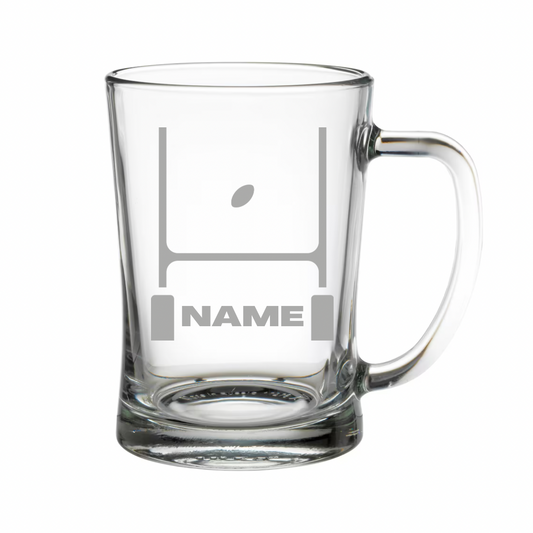 Personalised Gift: Beer Tanker, Rugby Design, Any Name