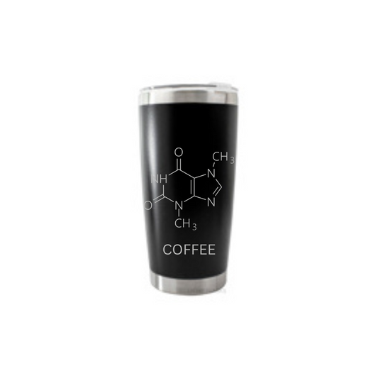 Personalised Gift: Thermal Travel Mug, Coffee Chemical Compound Design