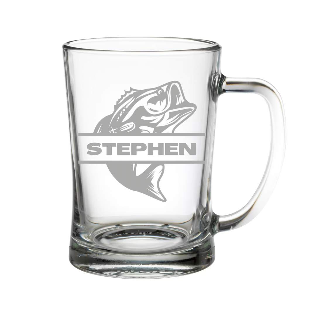 Personalised Gift: Beer Tanker, Fishing Design, Any Name